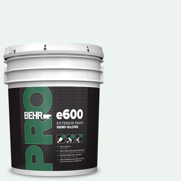 BEHR PRO 5 gal. #W-D-500 Cascade White Semi-Gloss Exterior Paint (2)