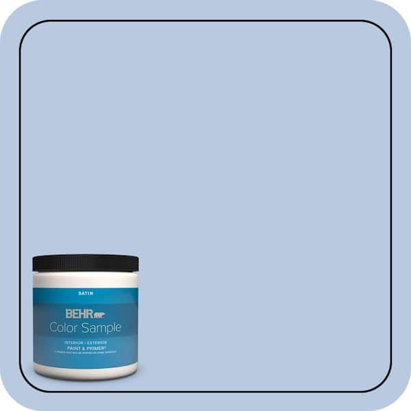 BEHR PREMIUM PLUS 8 oz. #590C-3 Mystic River Satin Enamel Interior/Exterior Paint & Primer Color Sample (2)