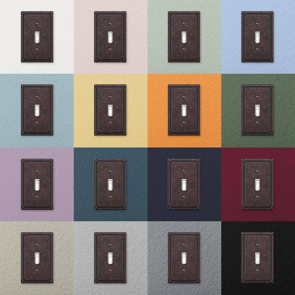 AMERELLE Imperial Bead Gang Coax Metal Wall Plate (3)