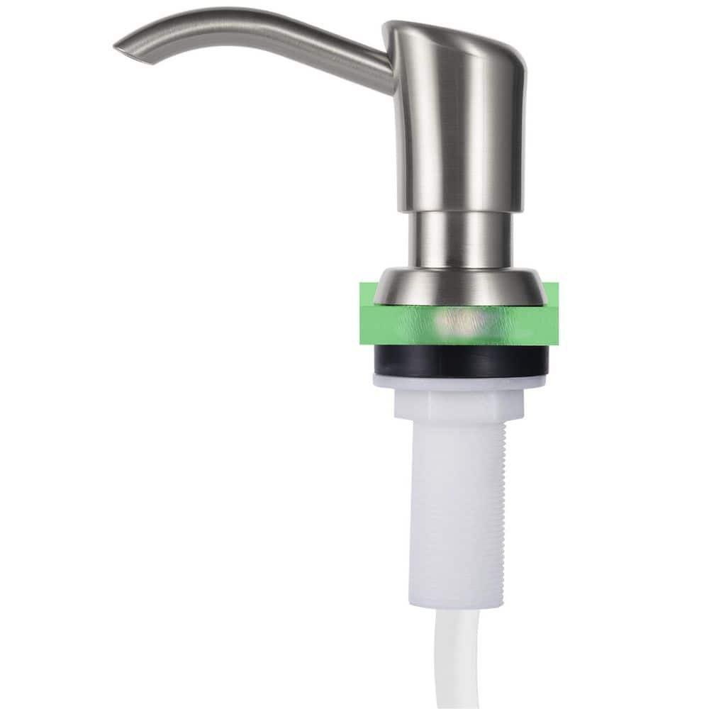 Wudkey Brushed Nickel Built in Counter Soap Dispenser for Kitchen Sink Extension Tube Kit with 40 in. Tube No More Top Refill