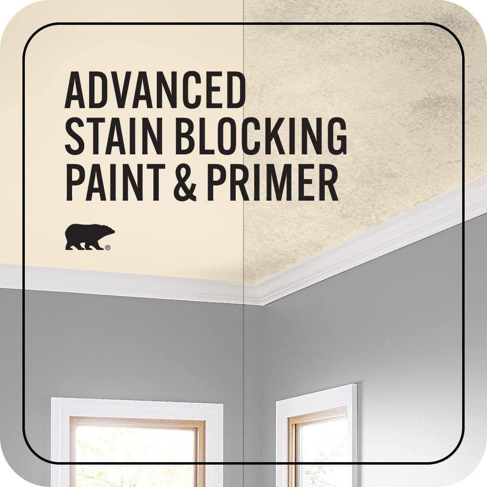 BEHR MARQUEE 1 gal. #HDC-NT-11A Warm Marshmallow Ceiling Flat Interior Paint & Primer (3)