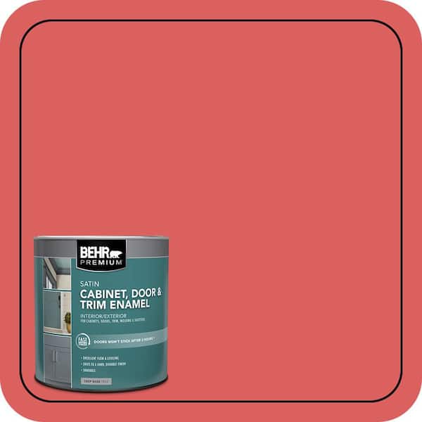 BEHR PREMIUM 1 qt. #P170-5 Roulette Satin Enamel Interior/Exterior Cabinet, Door & Trim Paint (2)