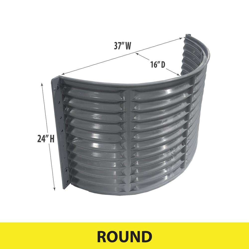 SHAPE PRODUCTS 37 in. x 24 in. Round Plastic Window Well (3)