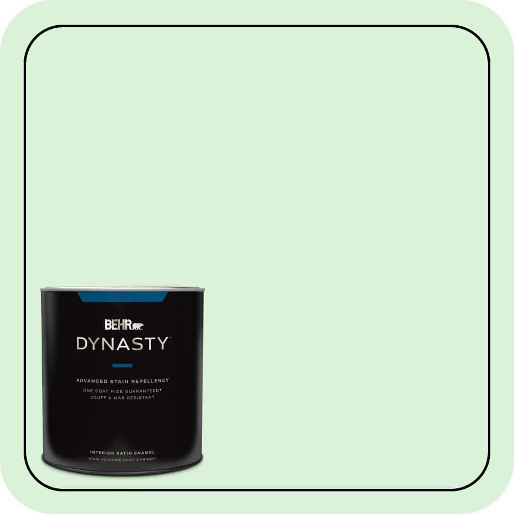 BEHR DYNASTY 1 qt. #P390-1 Frostini Satin Enamel Interior Stain-Blocking Paint and Primer
