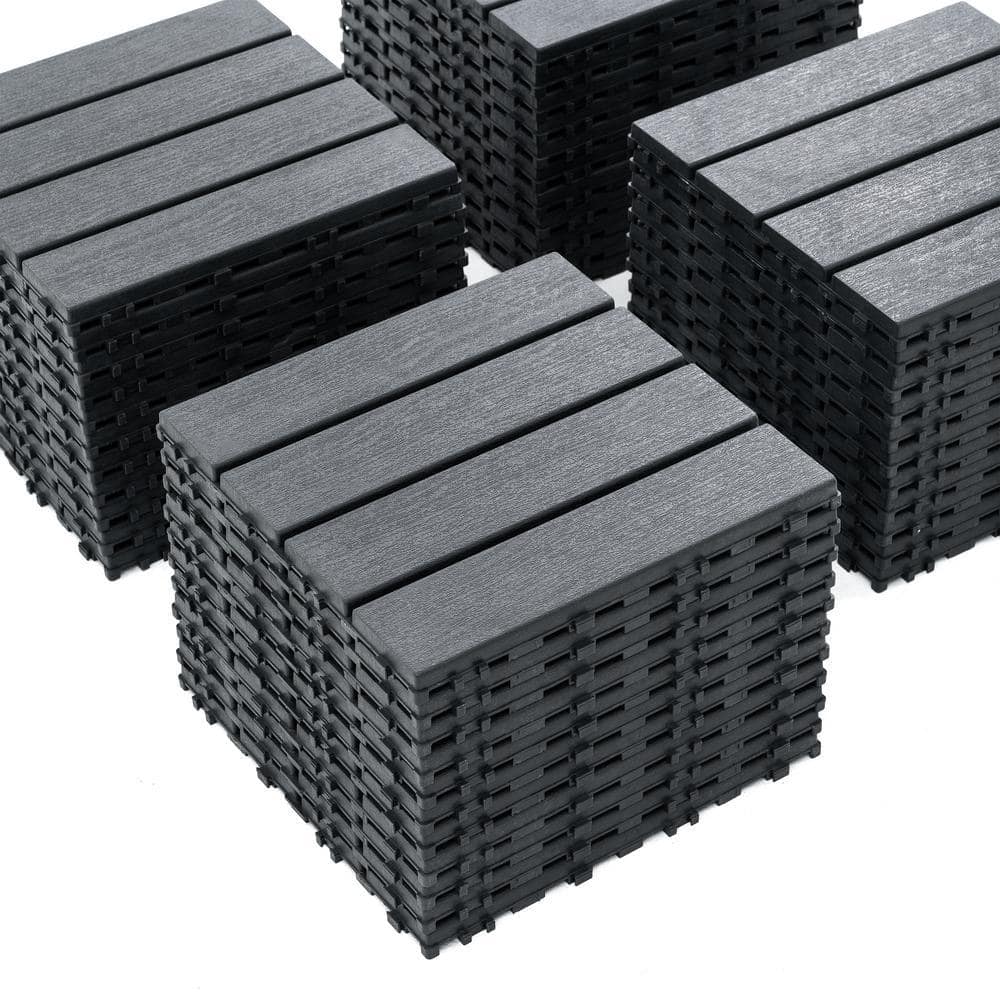 WRIGHTMASTER 1 ft. x 1 ft. Quick Deck Composite Interlocking Deck Tile in Midnight Blue-6 (44 sq. ft. per Box) (1)