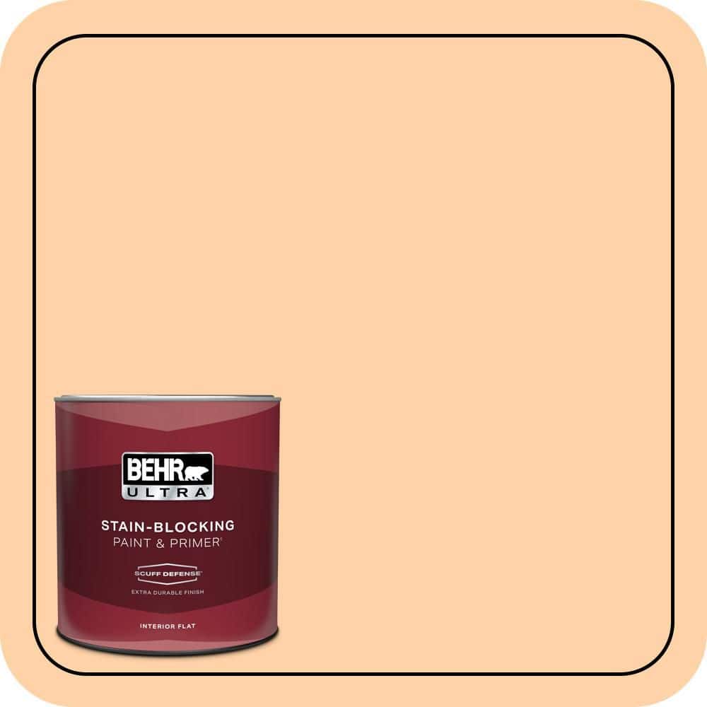 BEHR ULTRA 1 qt. #P230-3 Vitamin C Extra Durable Flat Interior Paint & Primer