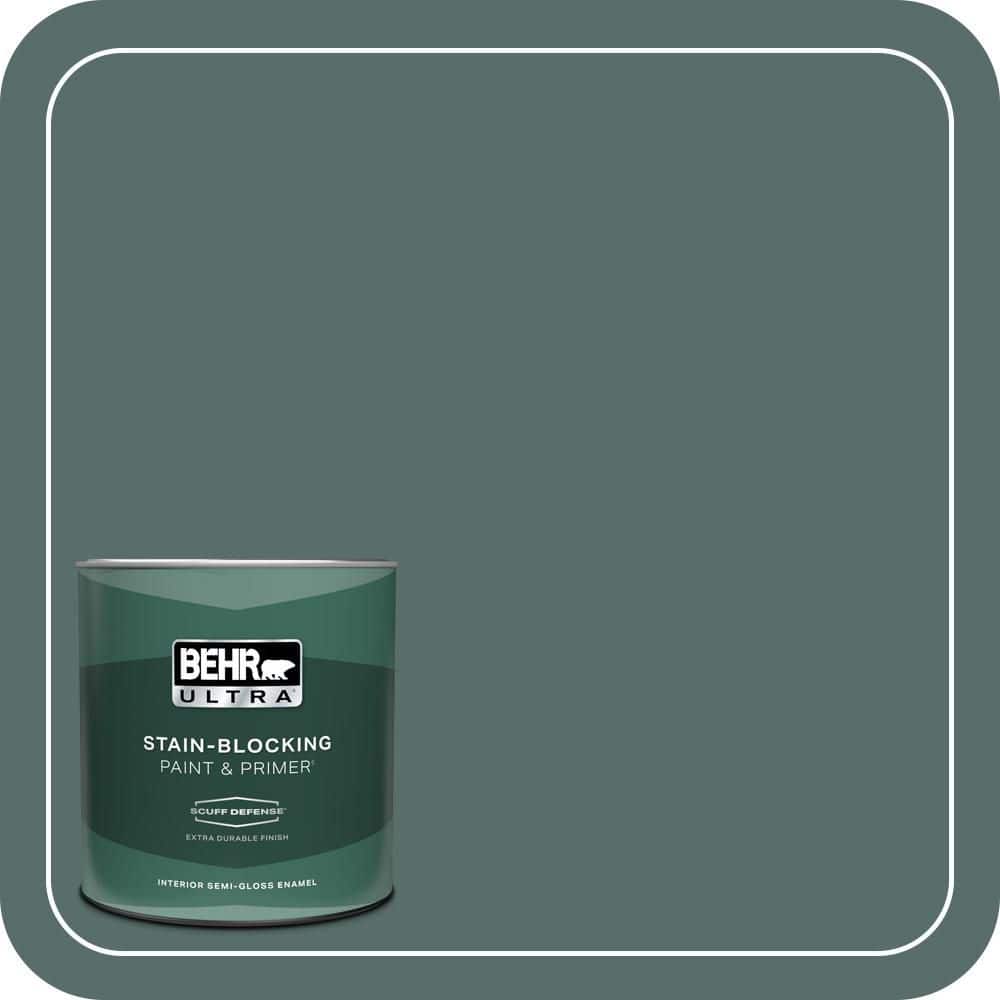BEHR ULTRA 1 qt. #N430-6 Meteorological Extra Durable Semi-Gloss Enamel Interior Paint & Primer