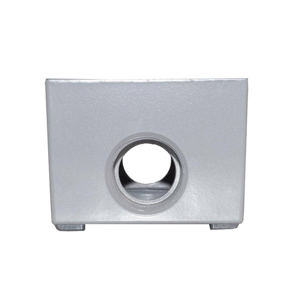 Commercial Electric 1-Gang Metal Weatherproof Electrical Outlet Box with (3) 3/4 inch Holes, Gray (3)