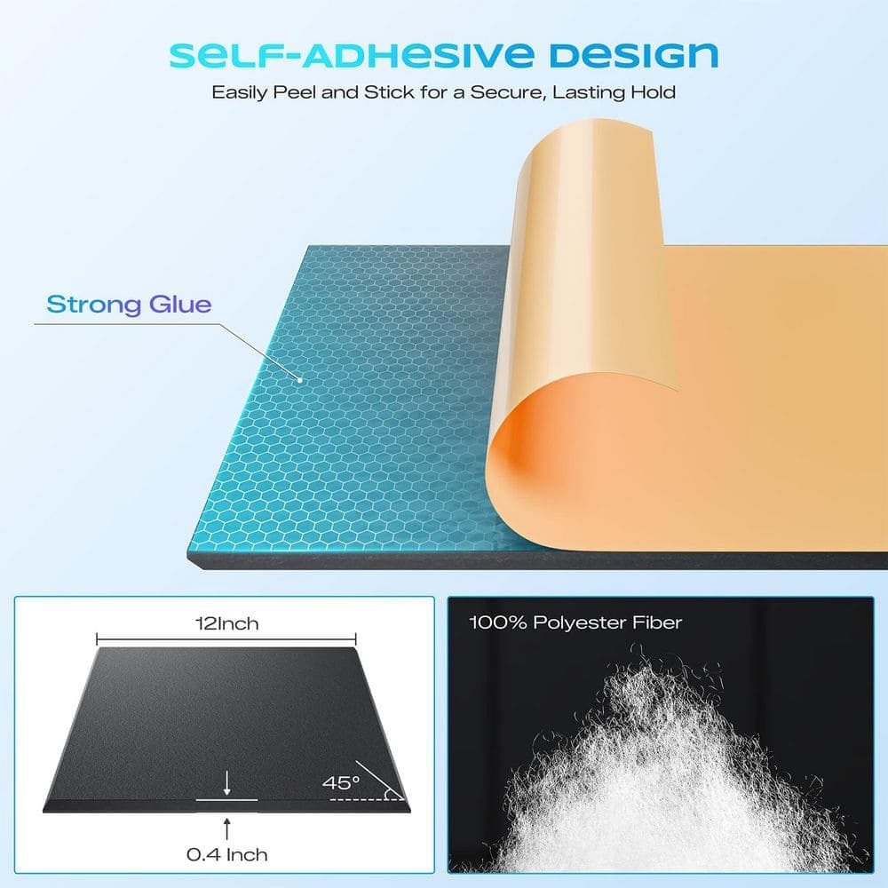 xinyoec 22 Pack 12 x 12 in. Self-Adhesive Acoustic Panels, Soundproof Wall Panels for Home and Office (2)