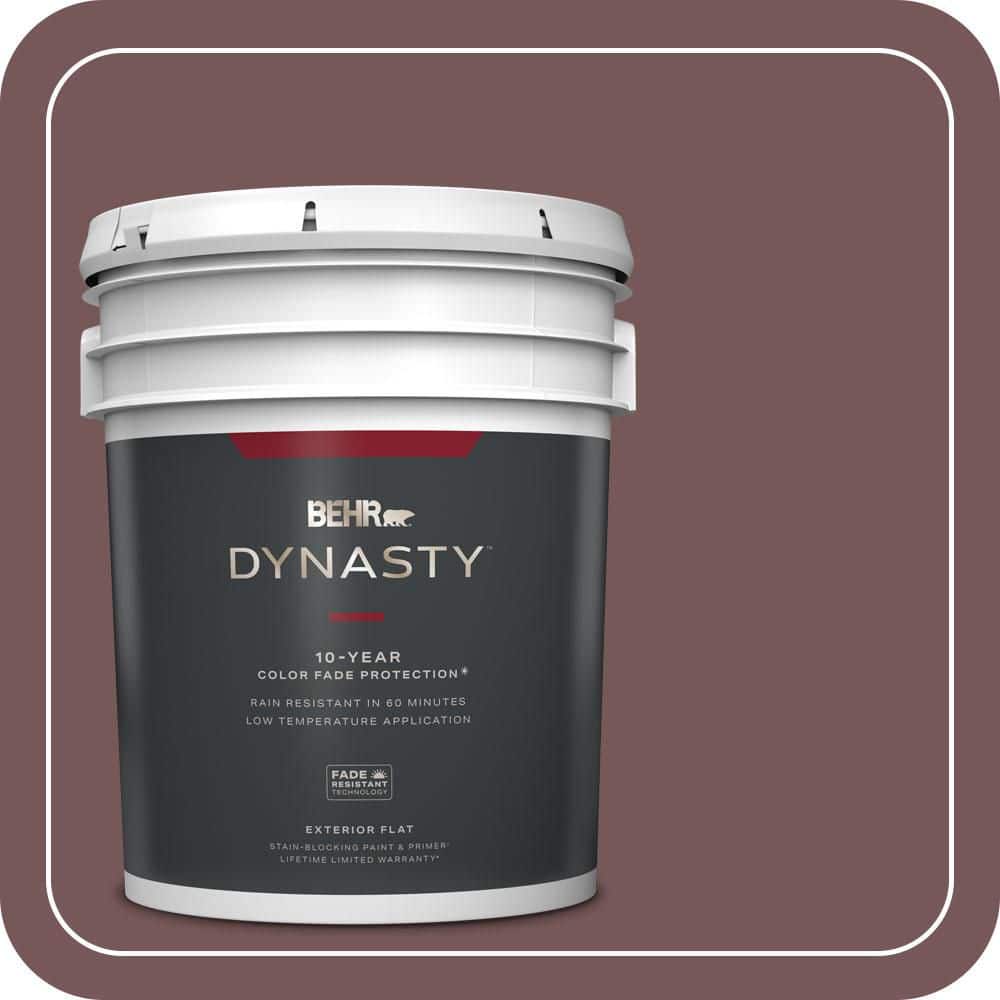 BEHR DYNASTY 5 gal. #MQ1-48 Czarina Flat Exterior Stain-Blocking Paint & Primer