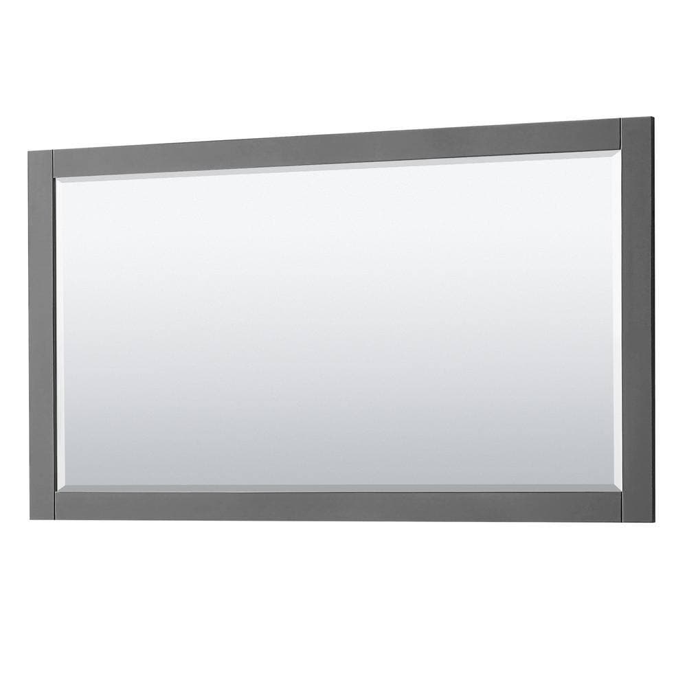 Wyndham Collection Avery 25 in. W 21.75 in. D 34.25 in. H Double Bath Vanity Cabinet without Top Dark Gray with 58" Mirror (2)