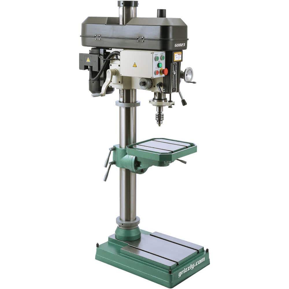Grizzly Industrial 15 in. 12-Speed Drill Press with 1/2 in. Chuck Capacity and Auto Downfeed (2)