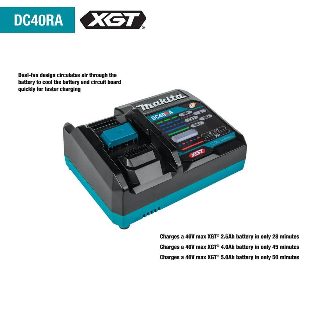Makita 40V max XGT 4.0Ah Battery and Charger Starter Pack, BL4040, DC40RA (4.0Ah) (2)