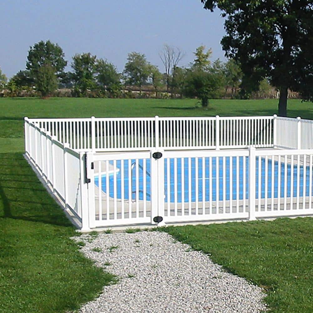 Weatherables Neptune 4 ft. W x 4 ft. H White Vinyl Pool Fence Gate (3)