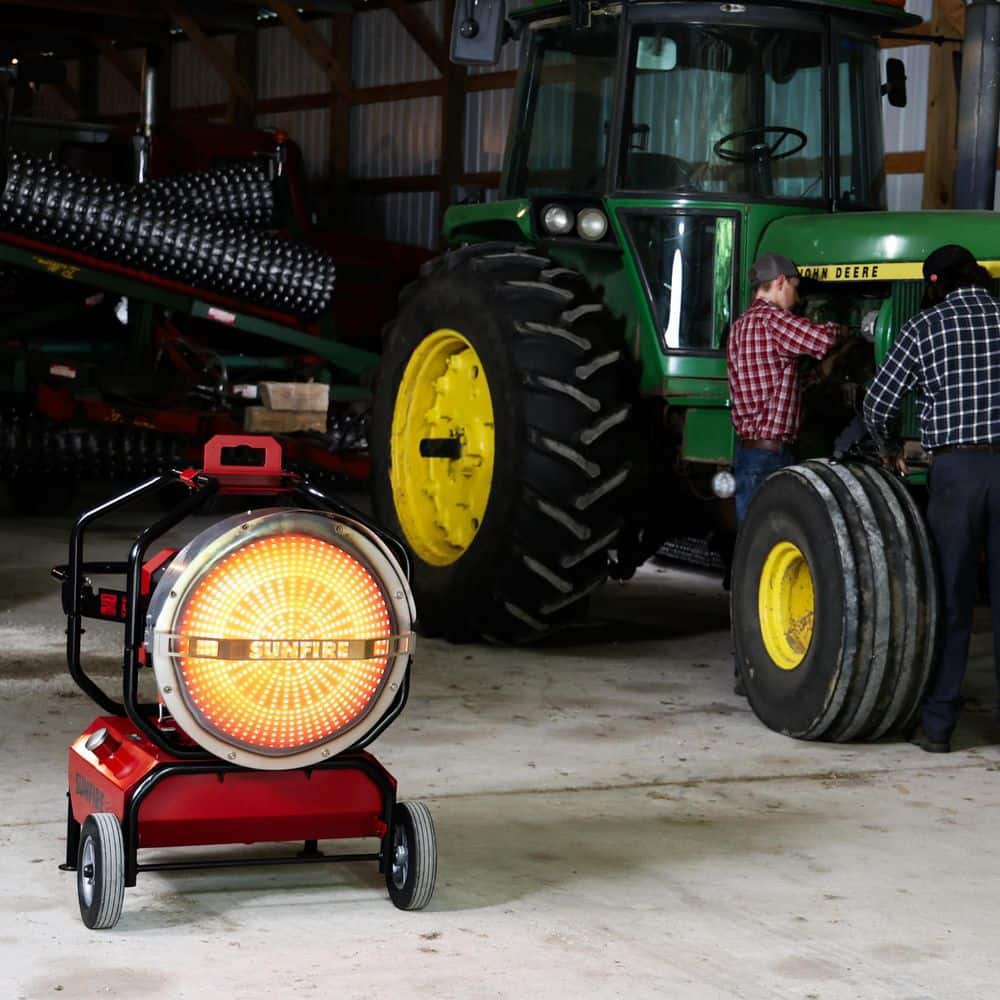 SUNFIRE SF160 160,000-BTU Diesel/Kerosene Radiant Space Heater with Frigid Quick Fire Technology and Thermostat Included (2)