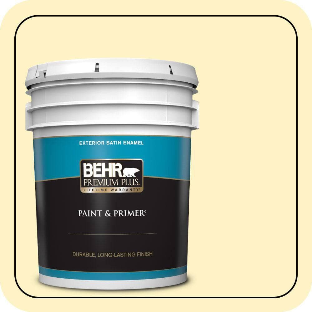 BEHR PREMIUM PLUS 5 gal. #P310-2 Natural Light Satin Enamel Exterior Paint & Primer