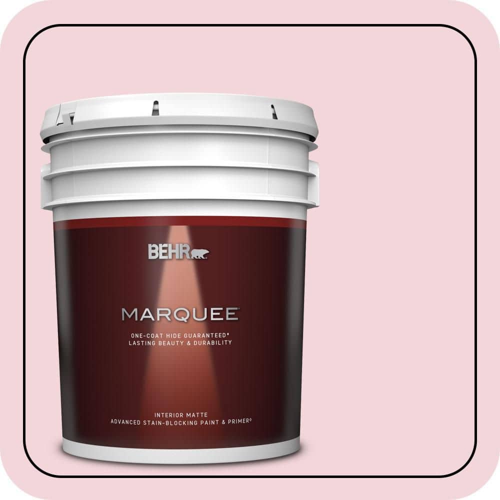 BEHR MARQUEE 5 gal. #P140-1 Summer Crush Matte Interior Paint & Primer