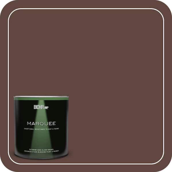 BEHR PREMIUM PLUS 1 gal. #180F-7 Warm Brownie Semi-Gloss Enamel Low Odor Interior Paint & Primer (3)
