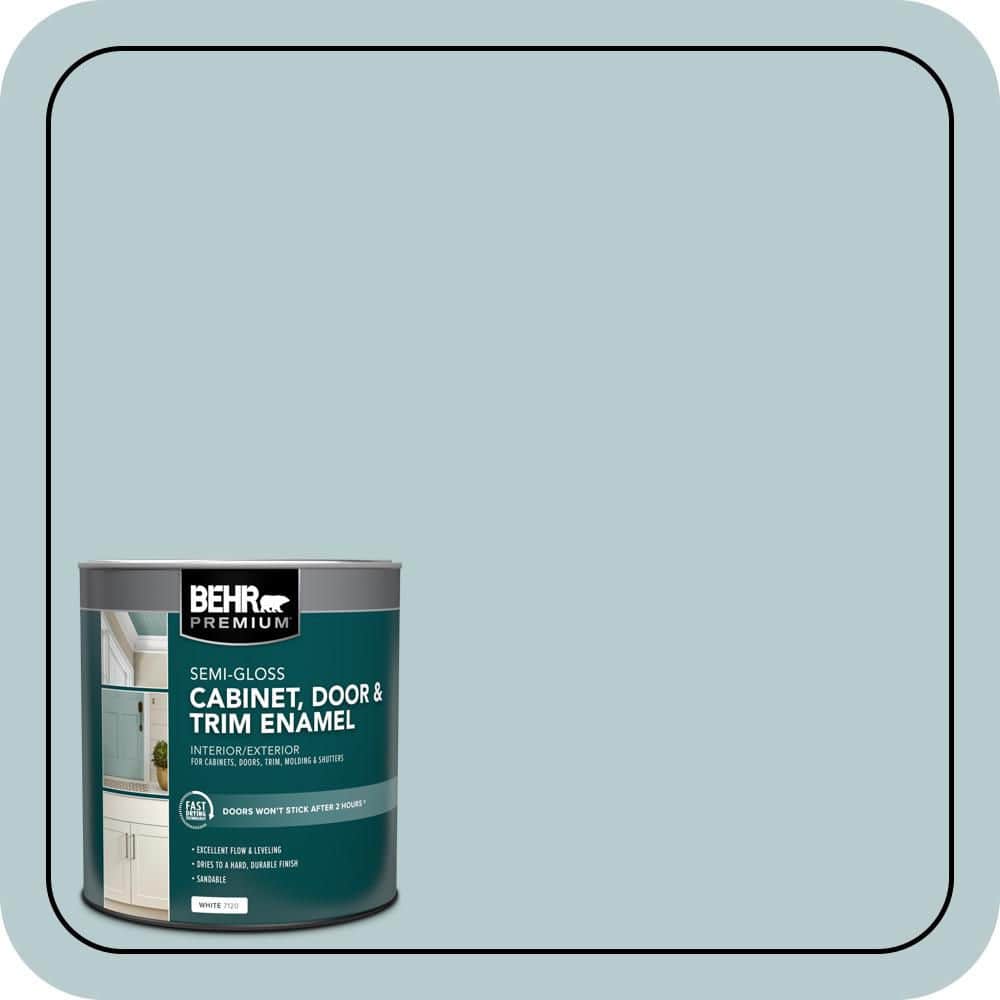 BEHR PREMIUM 1 qt. #MQ3-54 Dayflower Semi-Gloss Enamel Interior/Exterior Cabinet, Door & Trim Paint (1)
