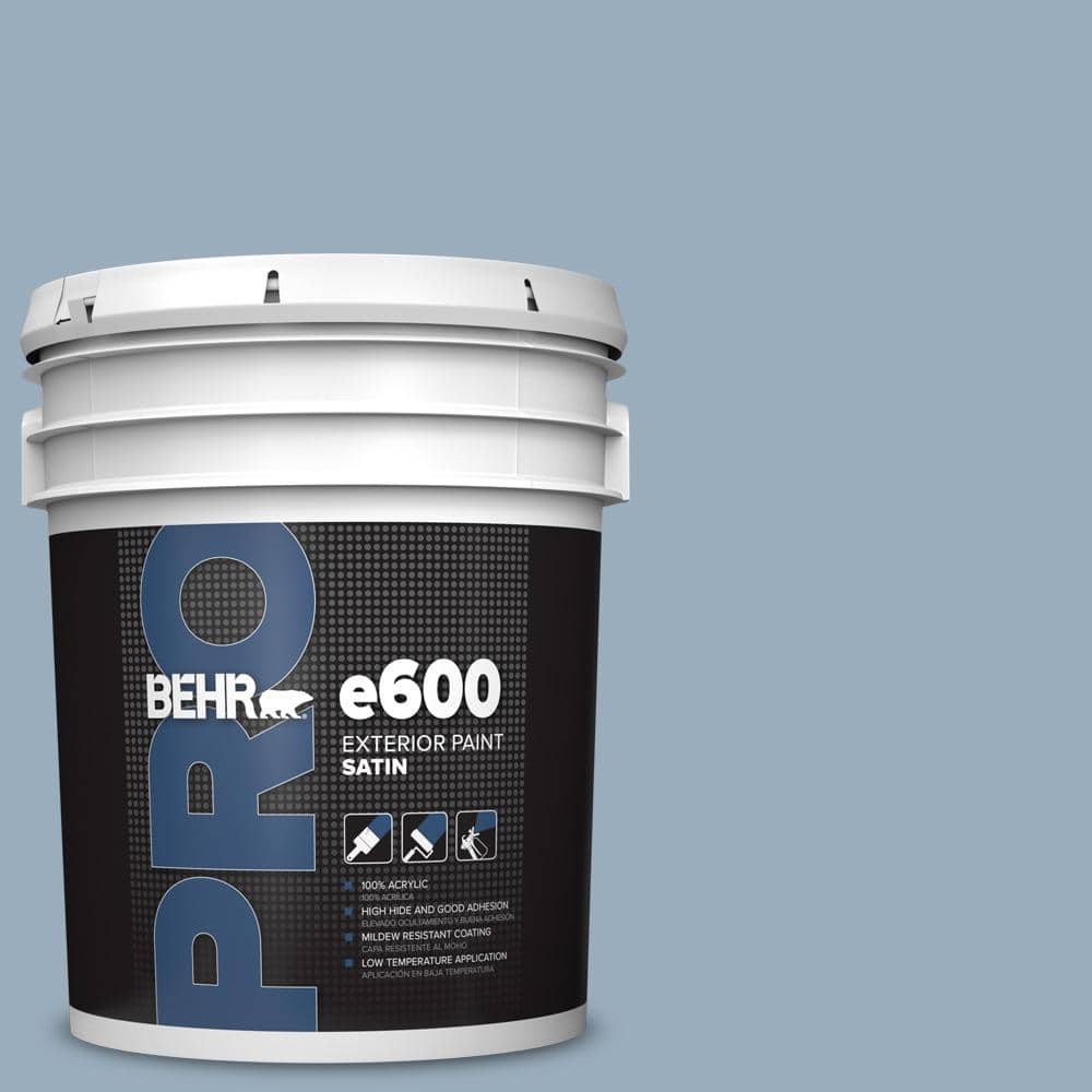 BEHR PRO 5 gal. #S510-3 Ombre Blue Satin Exterior Paint