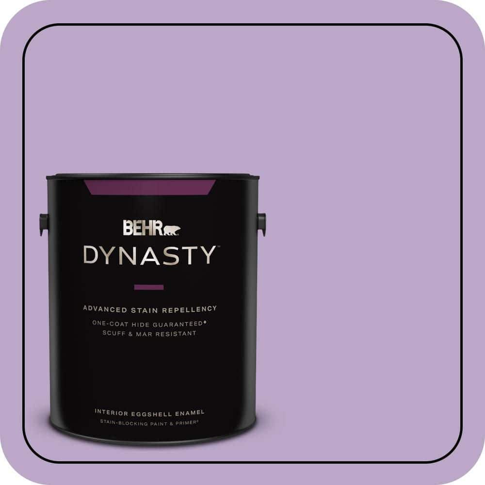 BEHR DYNASTY 1 gal. #M570-4 Cyber Grape Eggshell Enamel Interior Stain-Blocking Paint & Primer