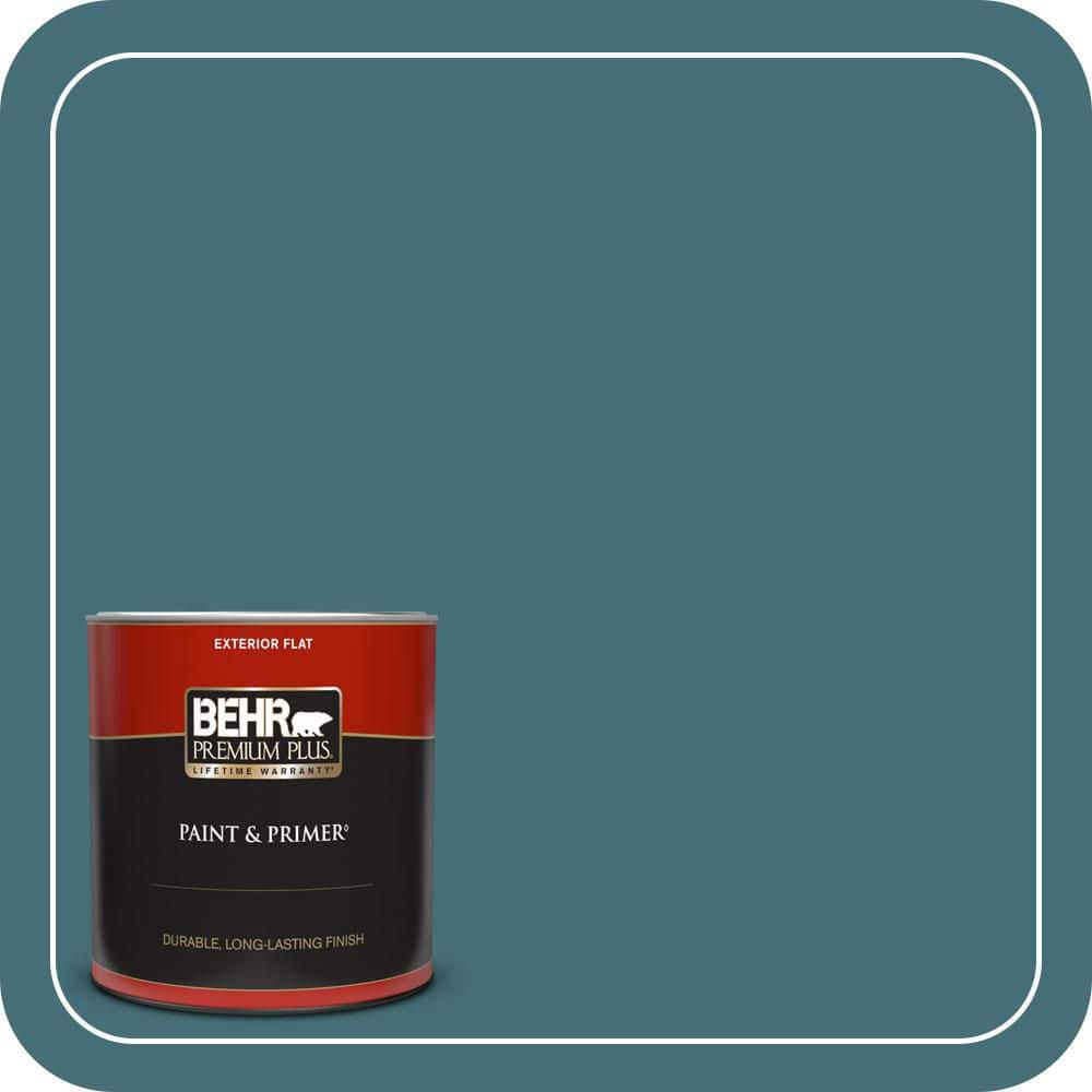 BEHR PREMIUM PLUS 1 qt. #520F-6 Cathedral Flat Exterior Paint & Primer (1)