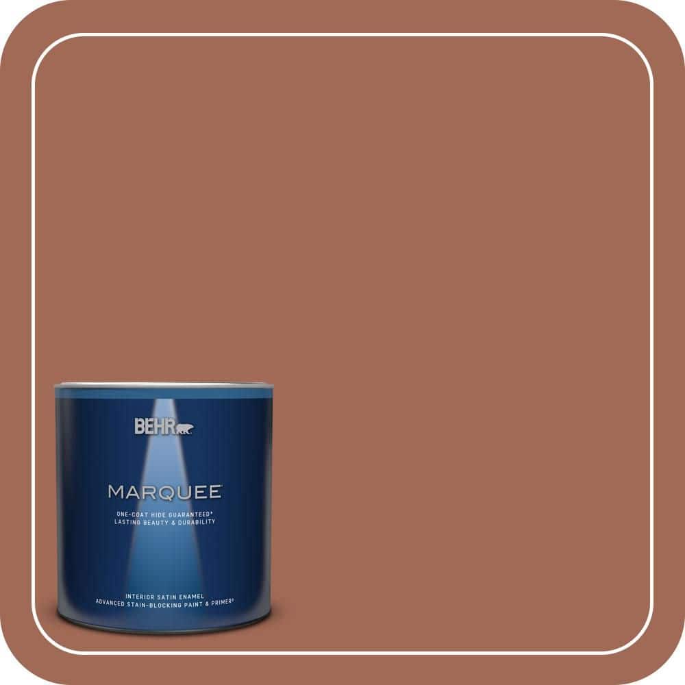 BEHR MARQUEE 1 qt. #S180-6 Perfect Penny One-Coat Hide Satin Enamel Interior Paint & Primer