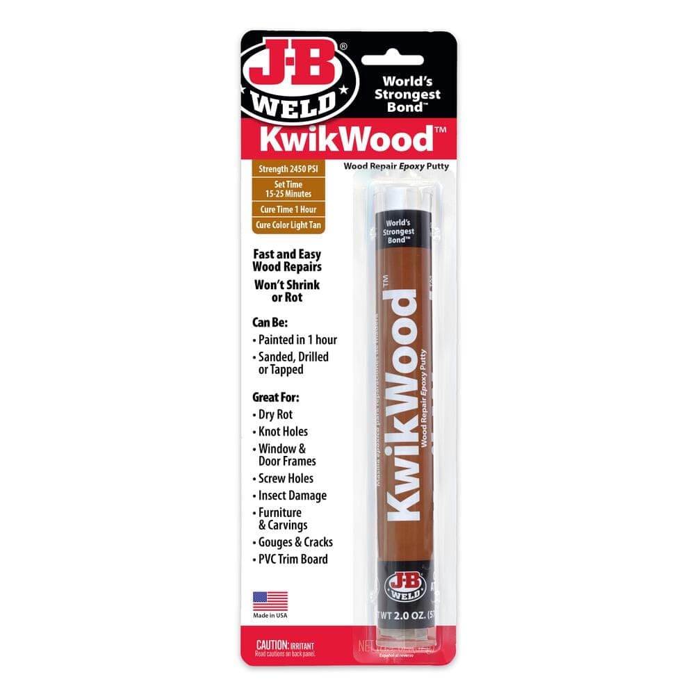J-B Weld KwikWood Putty Stick - 1.48 oz. (Case of 6)