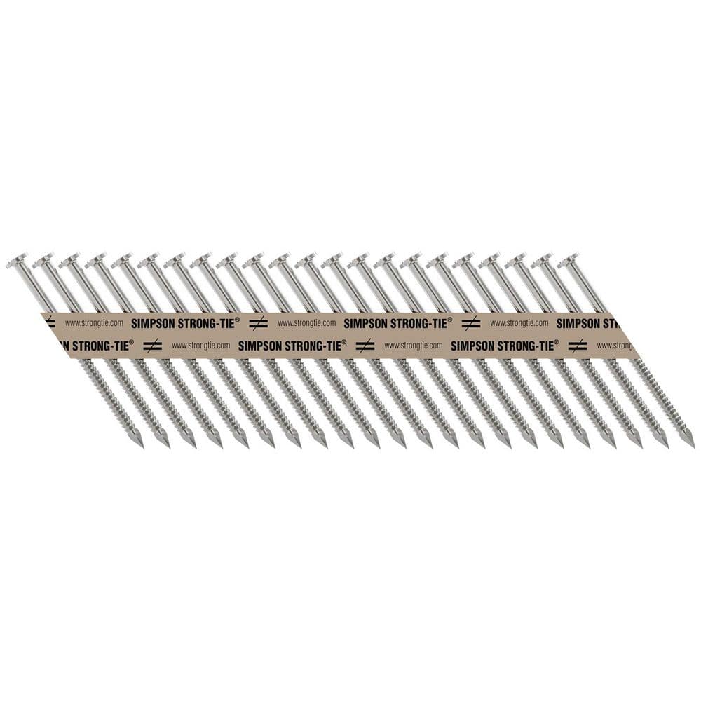 Simpson Strong-Tie 2-1/2 in. x 10-Gauge 33° Stainless Steel Strong-Drive SCNR Connector Nails (1000-Pack)
