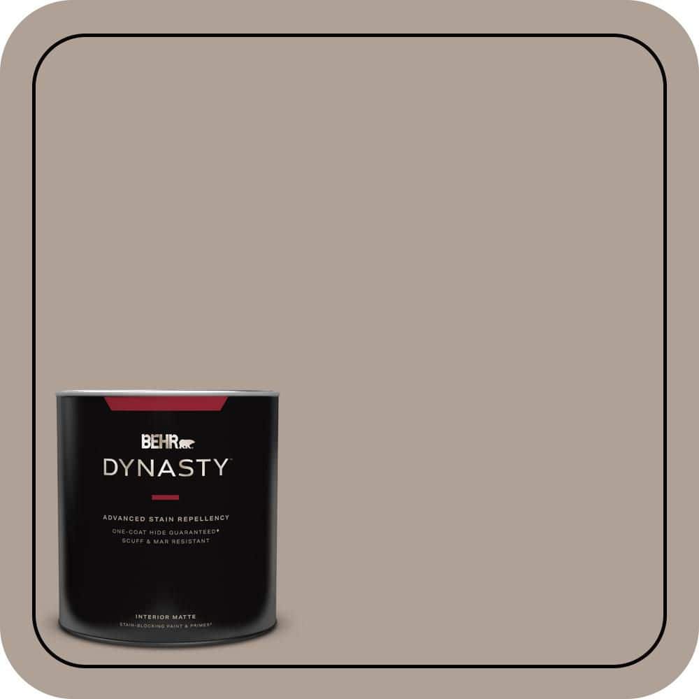 BEHR DYNASTY 1 qt. #N180-4 Moleskin One-Coat Hide Matte Interior Stain-Blocking Paint and Primer