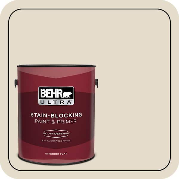 BEHR ULTRA 1 gal. #PWL-90 Abstract White Extra Durable Flat Interior Paint & Primer (2)