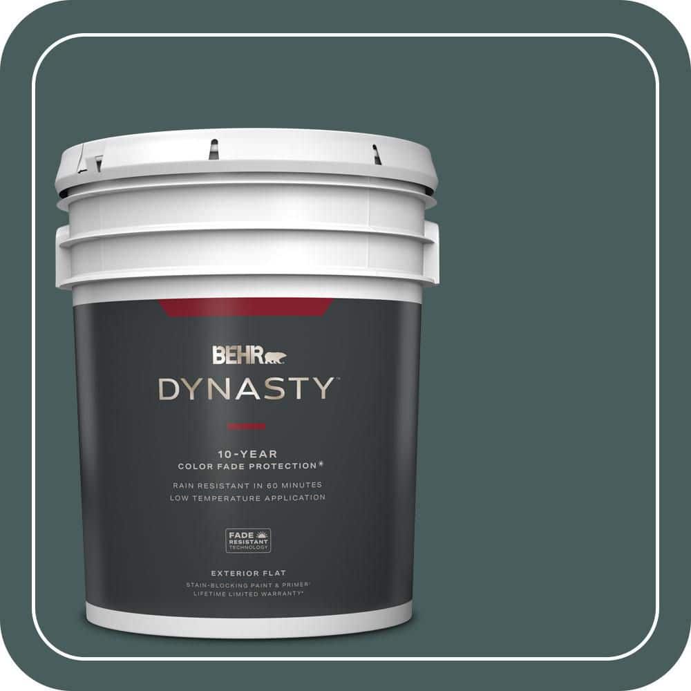 BEHR DYNASTY 5 gal. #N430-7 Silken Pine Flat Exterior Stain-Blocking Paint & Primer
