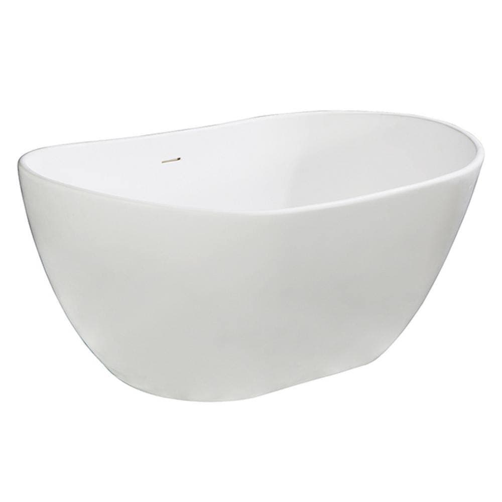 Aqua Eden Collete Solid Surface Flatbottom Freestanding Bathtub (4)
