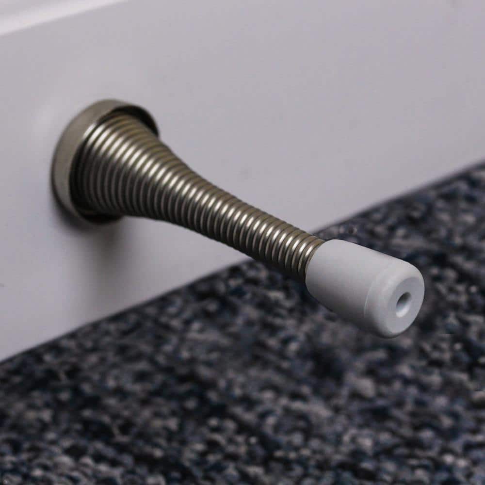 Everbilt 4 in. Satin Nickel Spring Door Stop (3)