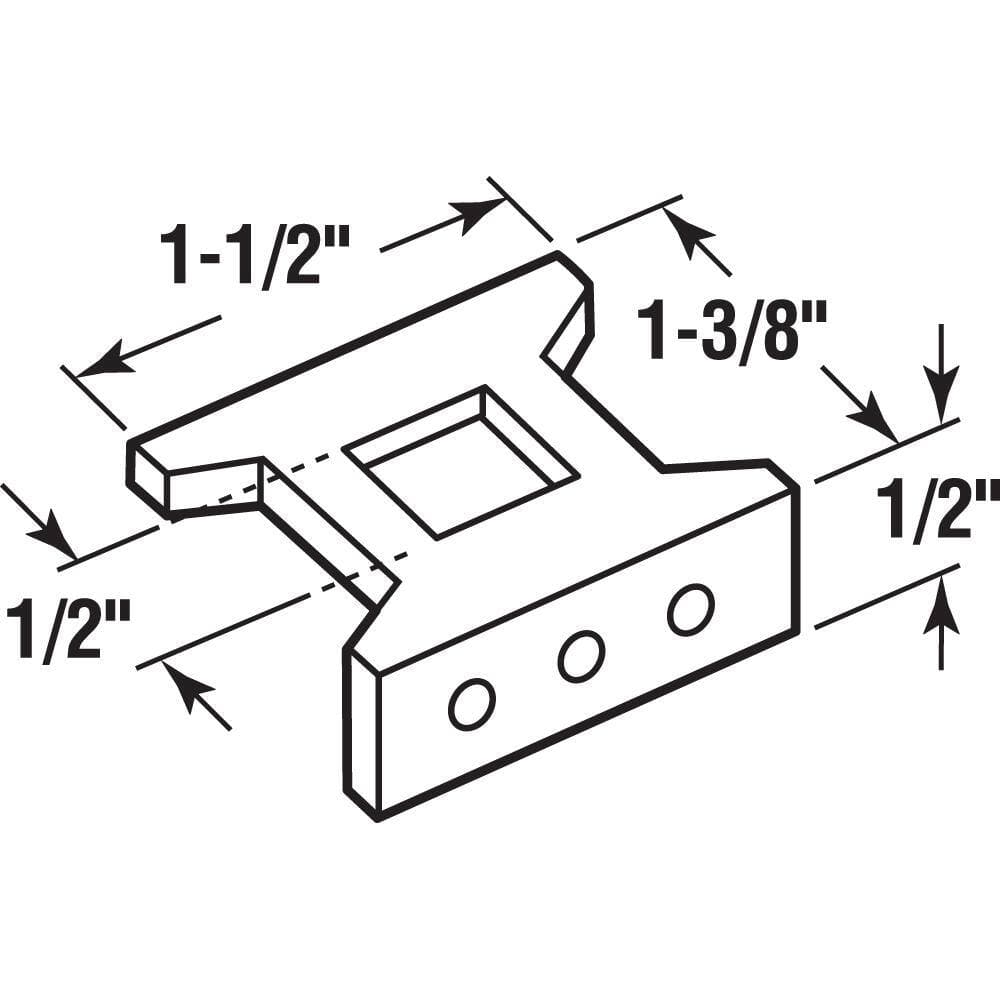 Prime-Line 1/2 in. Nylon, Square Bolt Threshold and Header Bolt Guide (2)