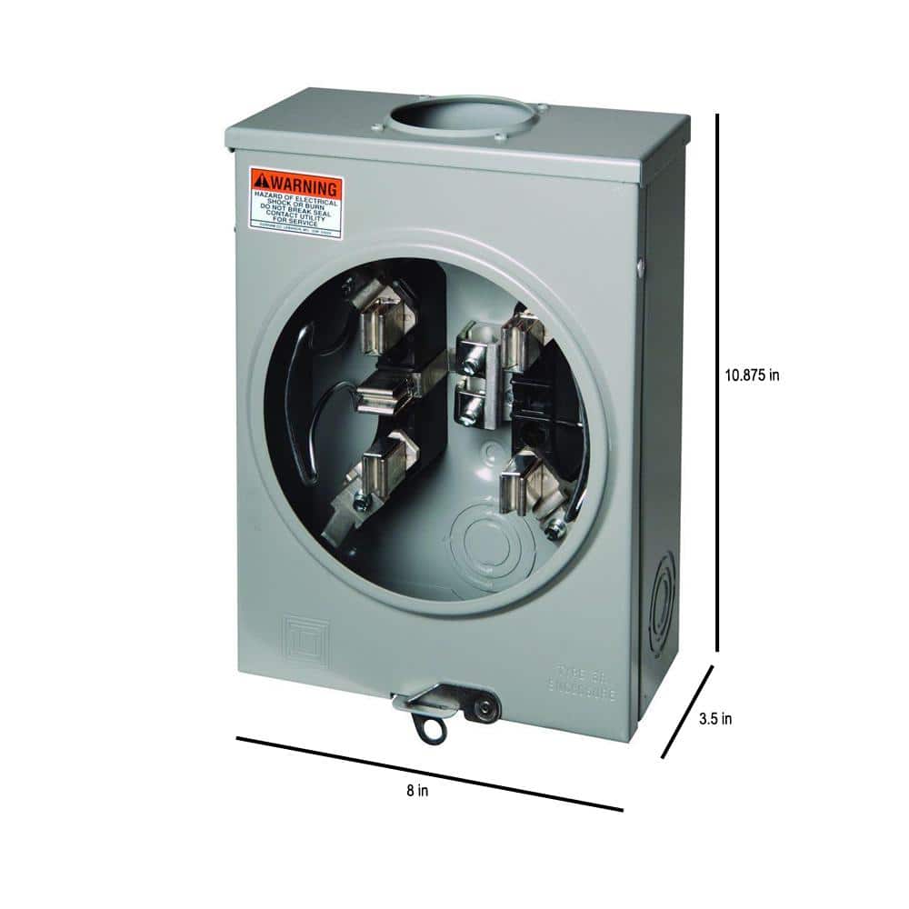 Square D 125 Amp Ringless-Horn Bypass Overhead or Underground Meter Socket with a Grounded 5th Terminal (2)