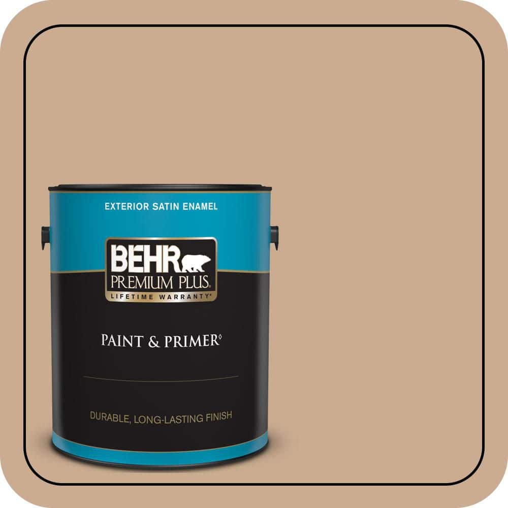 BEHR PREMIUM PLUS 1 gal. #N250-3 Pottery Wheel Satin Enamel Exterior Paint & Primer