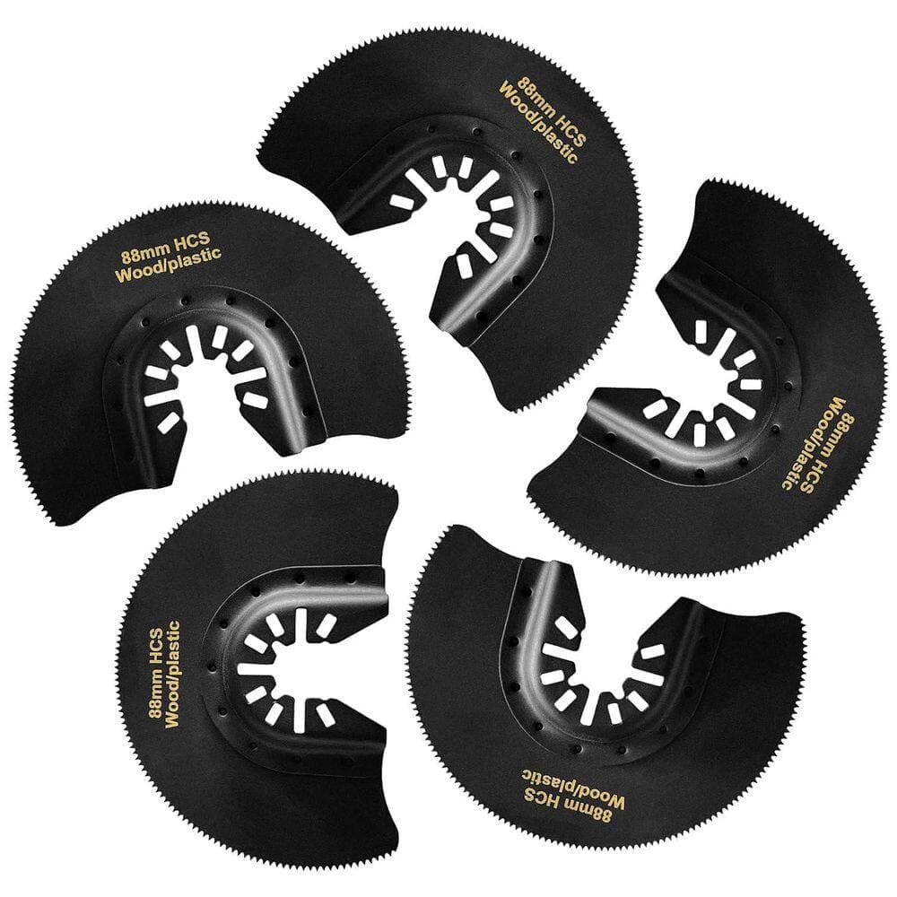 Unbranded 5-Piece 88mm High Carbon Steel Quick Release Oscillating Saw Blade Set for Wood Soft Metal Plastic Cutting (1)