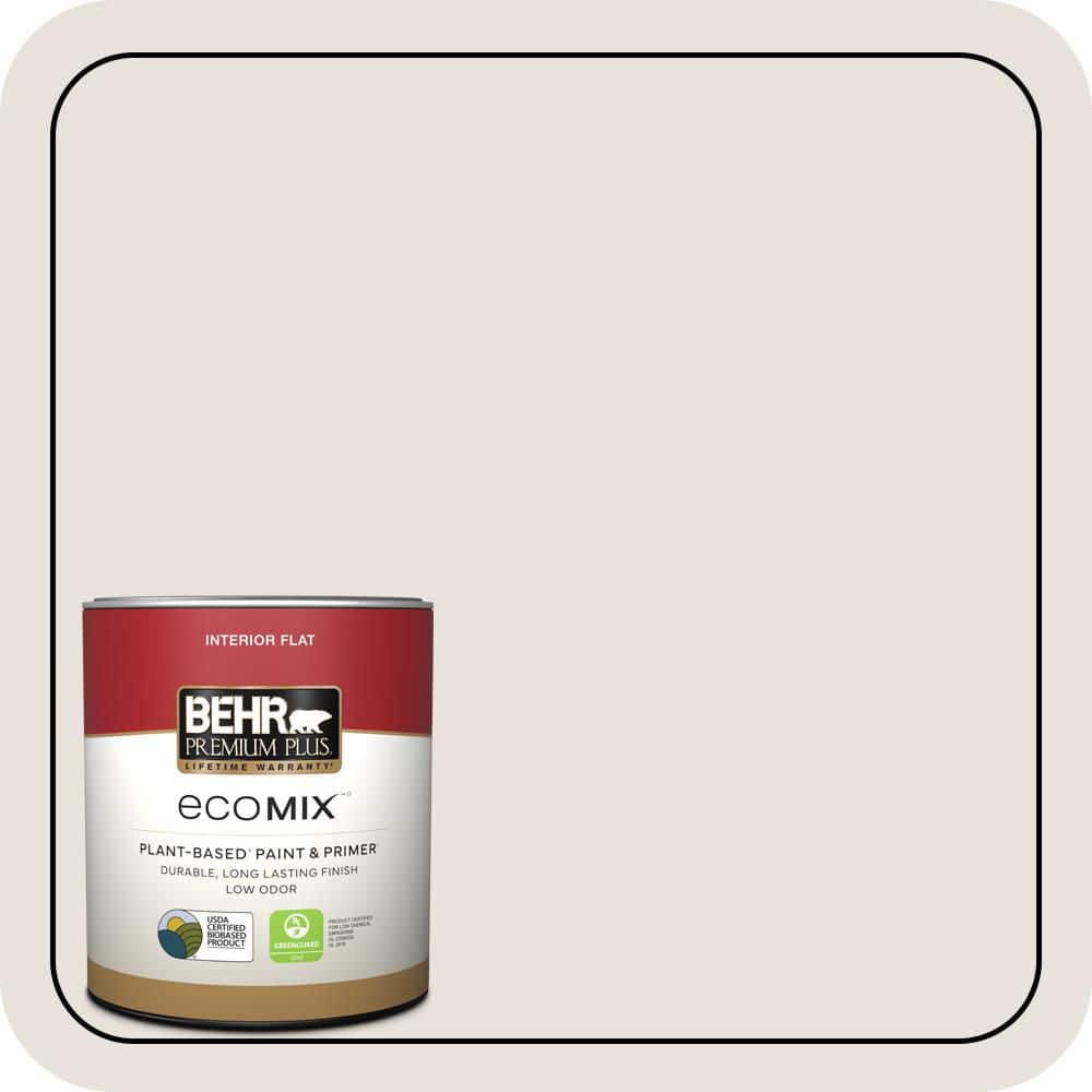 BEHR PREMIUM PLUS #N180-1 Barely Brown Flat EcoMix Plant-Based & Primer (1)