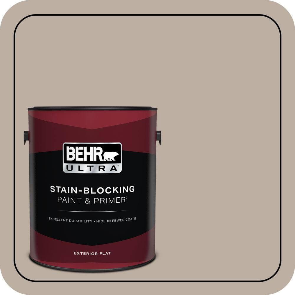 BEHR ULTRA 1 gal. #N210-3 Barista Flat Exterior Paint & Primer