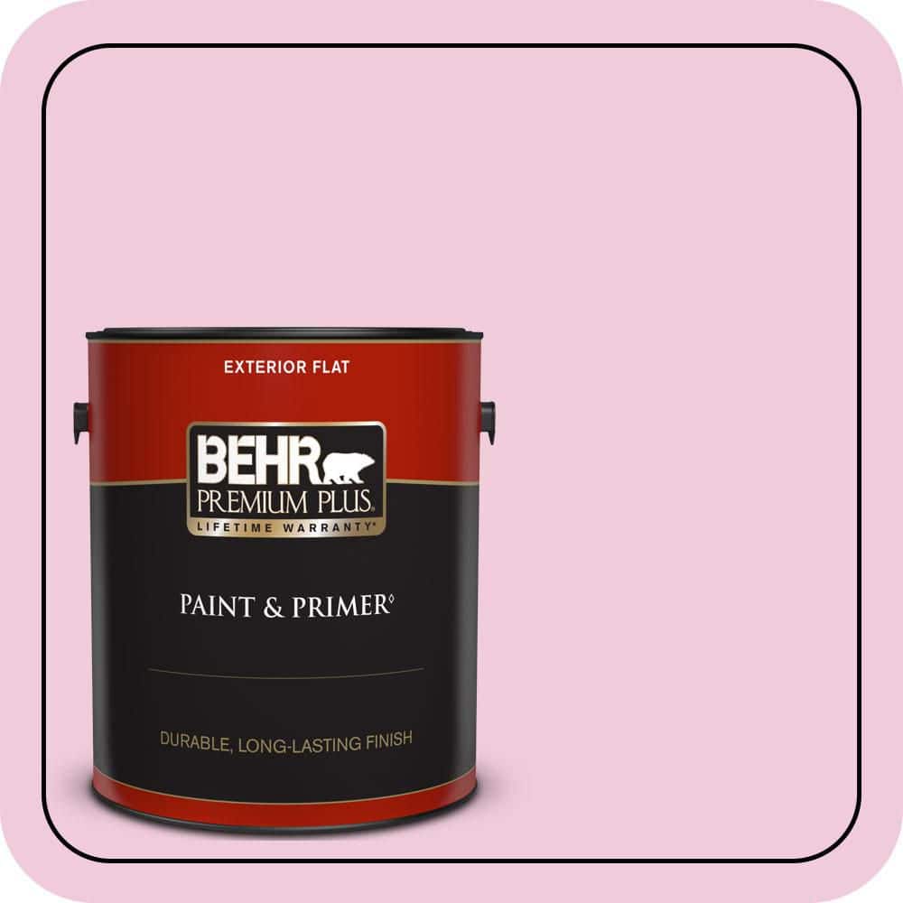 BEHR PREMIUM PLUS 1 gal. #P130-1 Piggy Bank Flat Exterior Paint & Primer