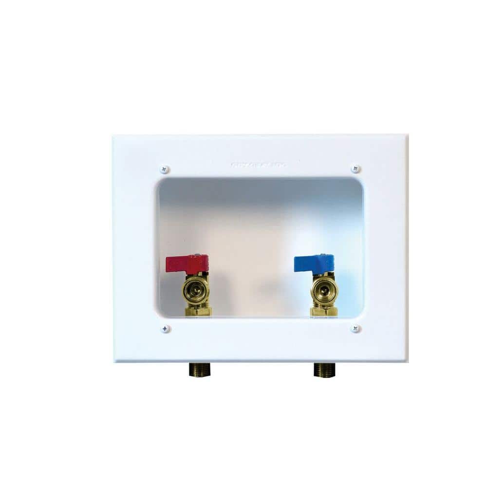 Guy Gray 1/2 in. Sweat x 3/4 in. MHT Painted Rolled Steel Copper Piping Washing Machine Valves with Outlet Box