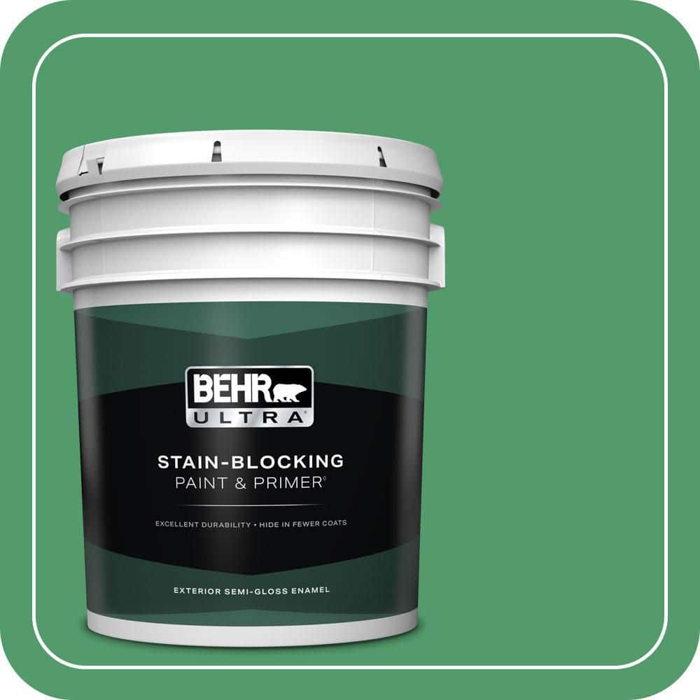 BEHR ULTRA 5 gal. #P410-6 Solitary Tree Semi-Gloss Enamel Exterior Paint & Primer