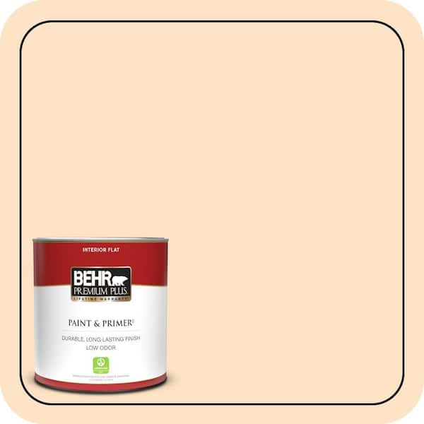 BEHR PREMIUM PLUS #290A-3 Fall Straw Flat Interior/Exterior Paint & Primer Color Sample (3)