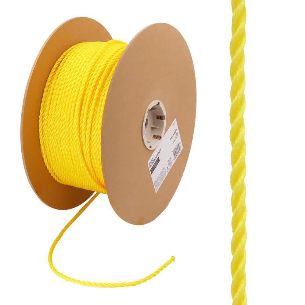 Everbilt 1/4 in. x 1 ft. Yellow Twisted Polypropylene Rope (2)