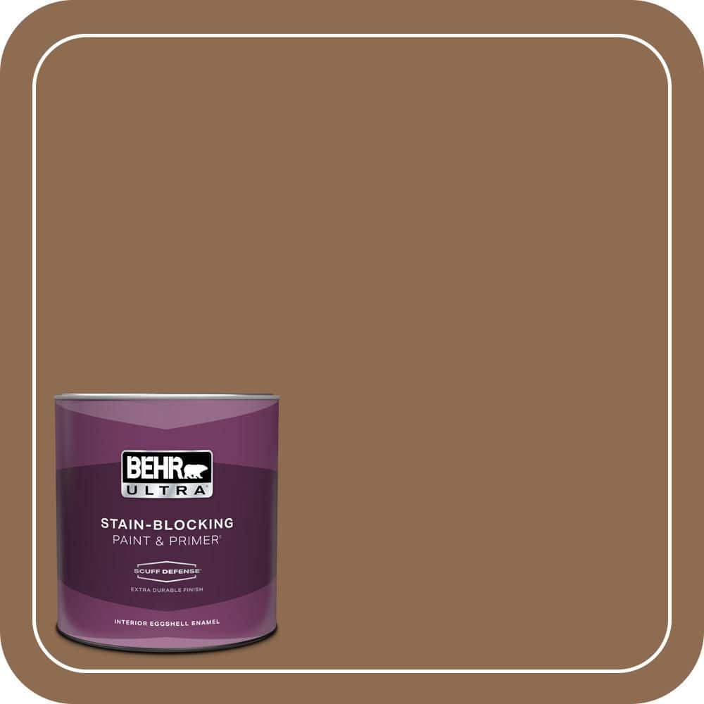 BEHR ULTRA 1 qt. #N250-6 Split Rail Extra Durable Eggshell Enamel Interior Paint & Primer