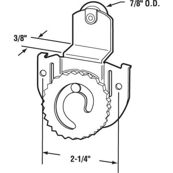 Prime-Line Closet Door Roller, Back, 3/8- in. Offset, 7/8- in. Nylon Wheel (2-pack) (2)