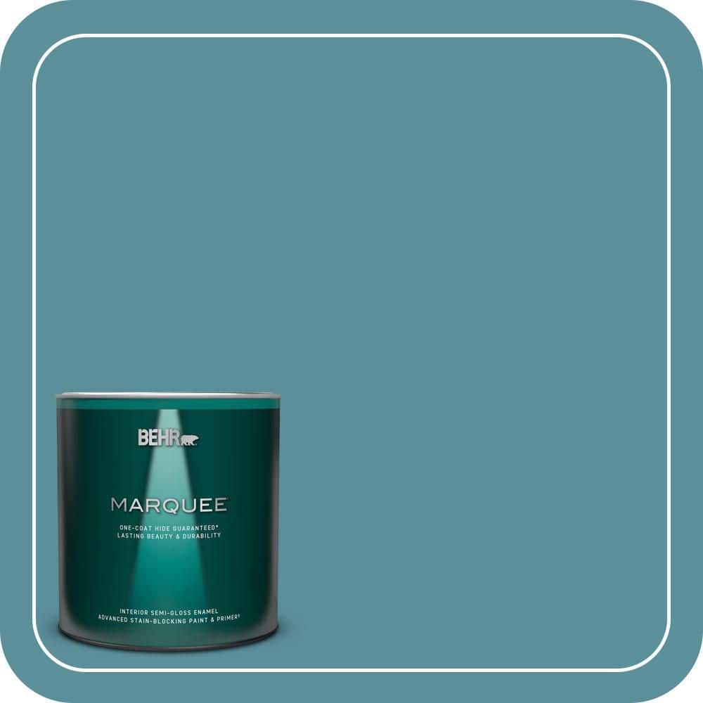 BEHR MARQUEE 1 qt. #520F-5 Harbor Semi-Gloss Enamel Interior Paint & Primer