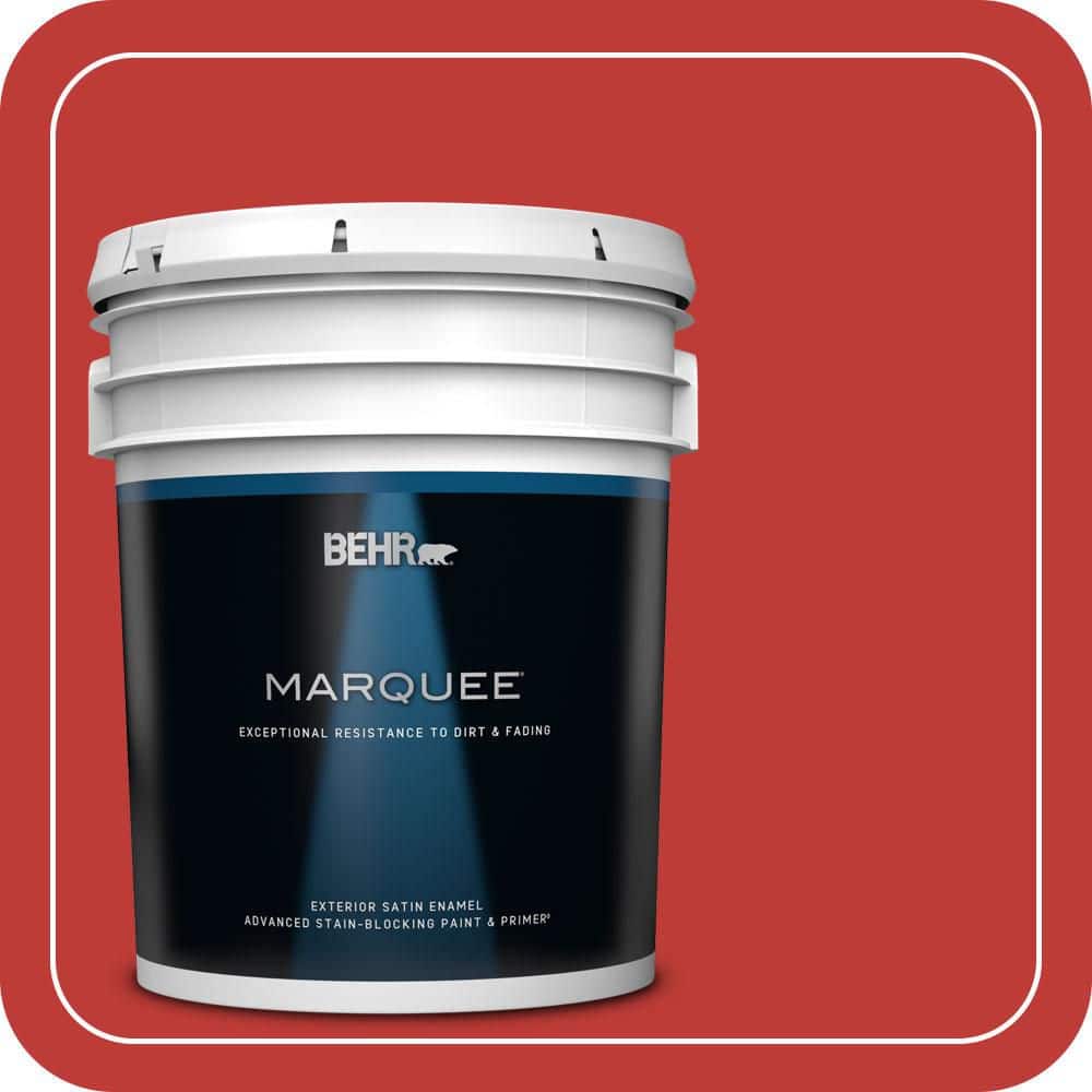 BEHR MARQUEE 5 gal. #P150-7 Flirt Alert Satin Enamel Exterior Paint & Primer