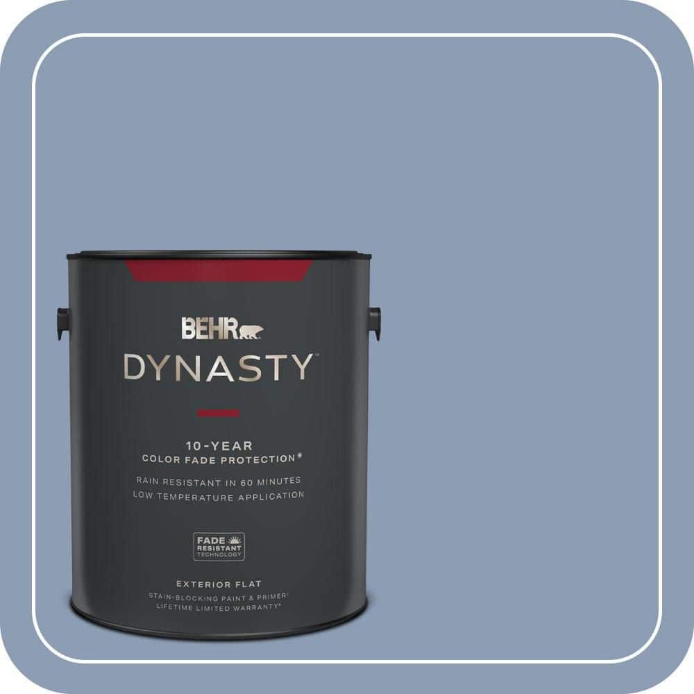BEHR DYNASTY 1 gal. #PMD-72 Periwinkle Dusk Flat Exterior Stain-Blocking Paint & Primer